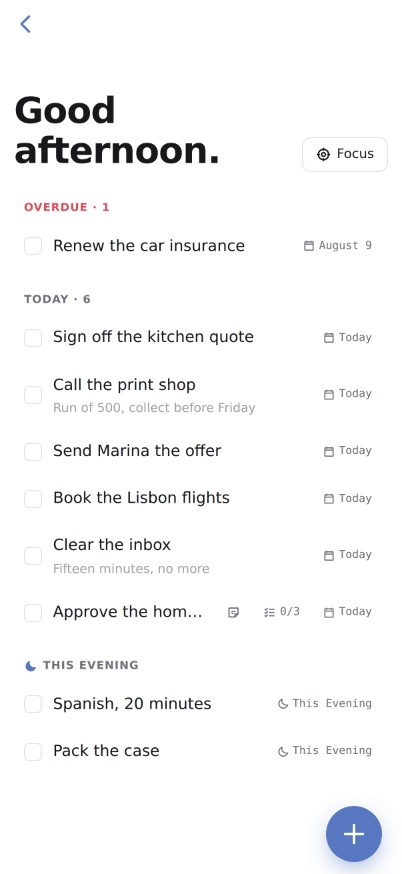 Today in a phone browser